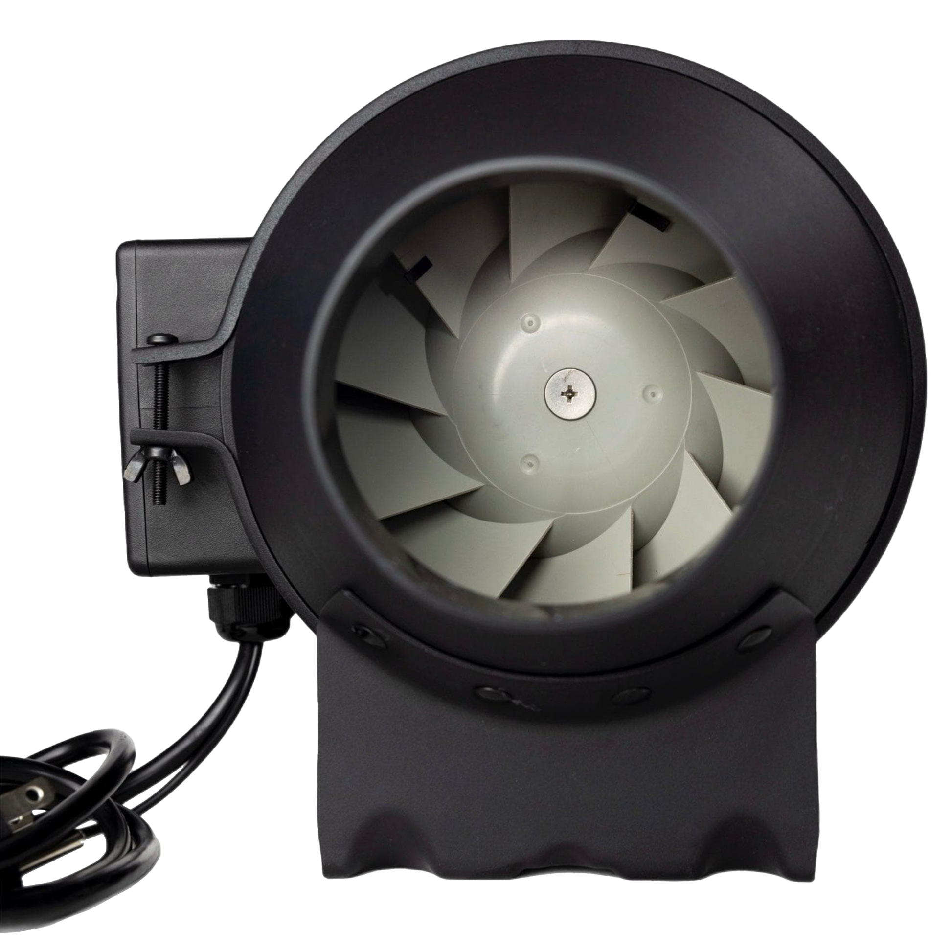 Front view of North Spore FAE Fan II showcasing the internal fan blades.