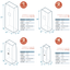 A comparison resource chart showing bag numbers 1-4 and their dimensions/ and specifications for clear mushroom grow bags with filter patches.