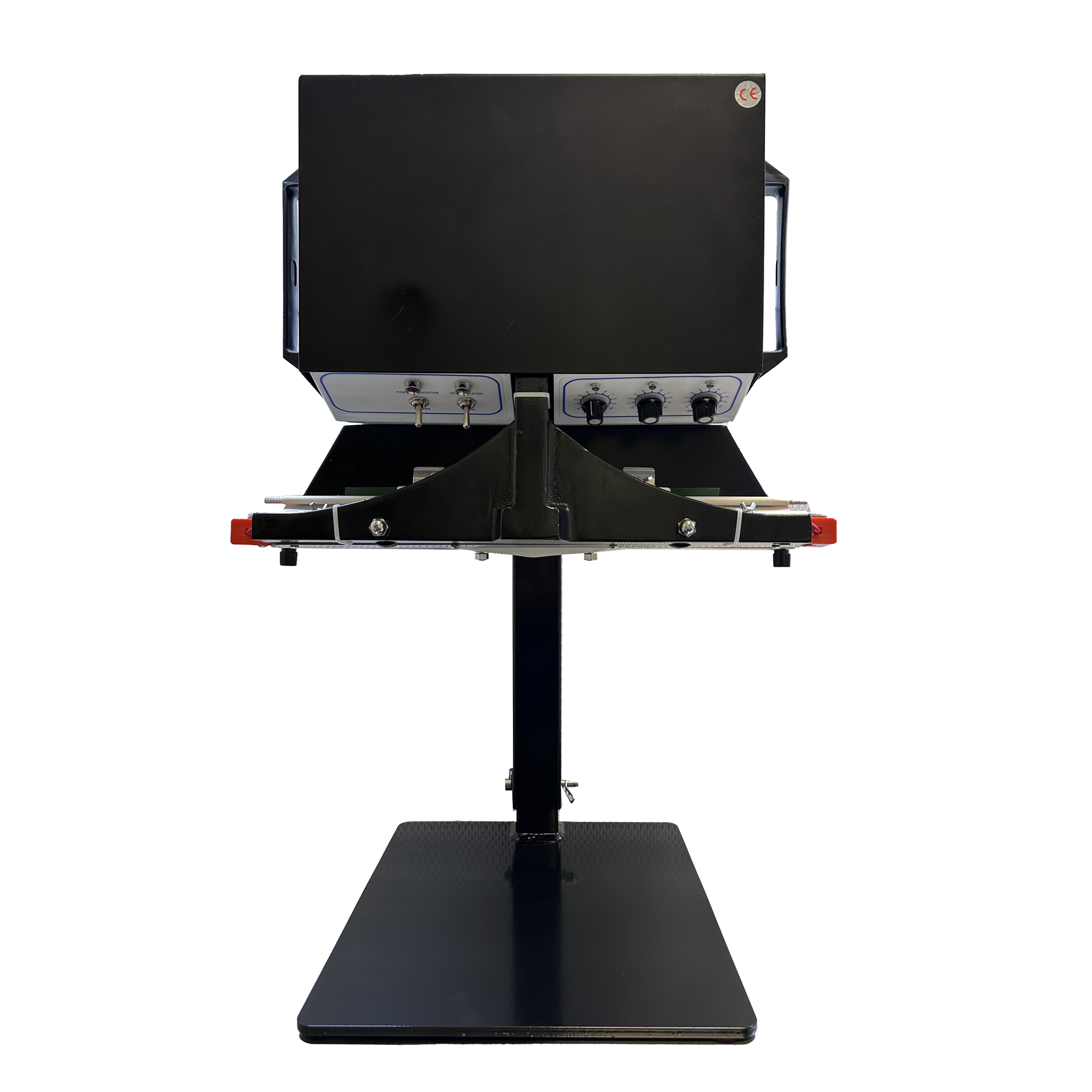 Flocube impulse sealer stand with adjustable height on transparent background